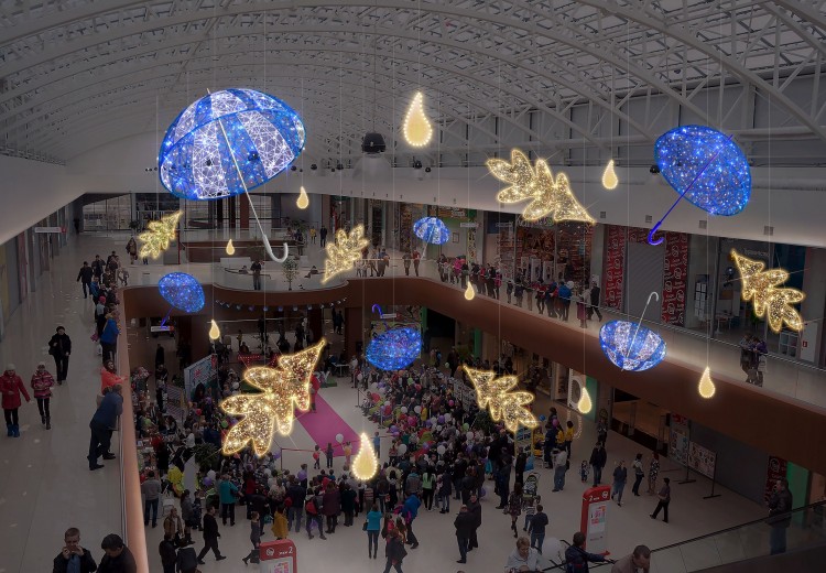 шары из светодиодного дюралайта "Blue 2000mm", 24B