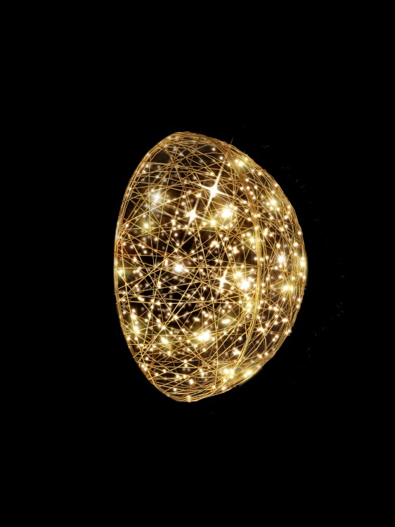 Световая плетеная полусфера  "Gold 450mm", 220B