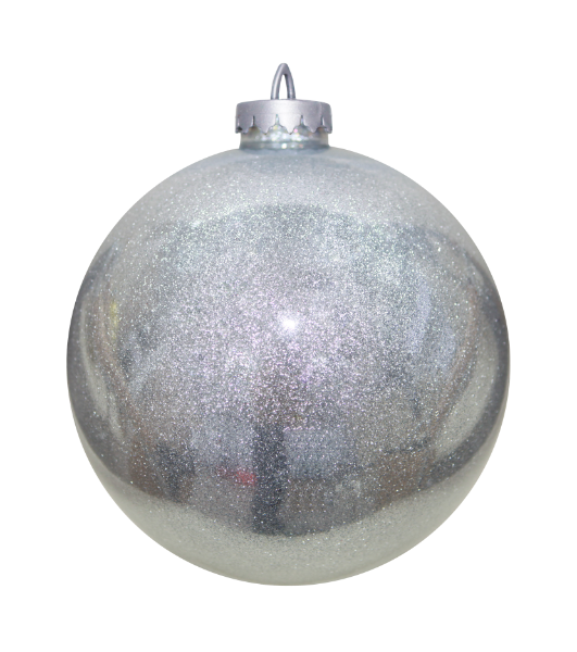 красивые елочные шары "Silver glitter 350 mm", 3 шт.