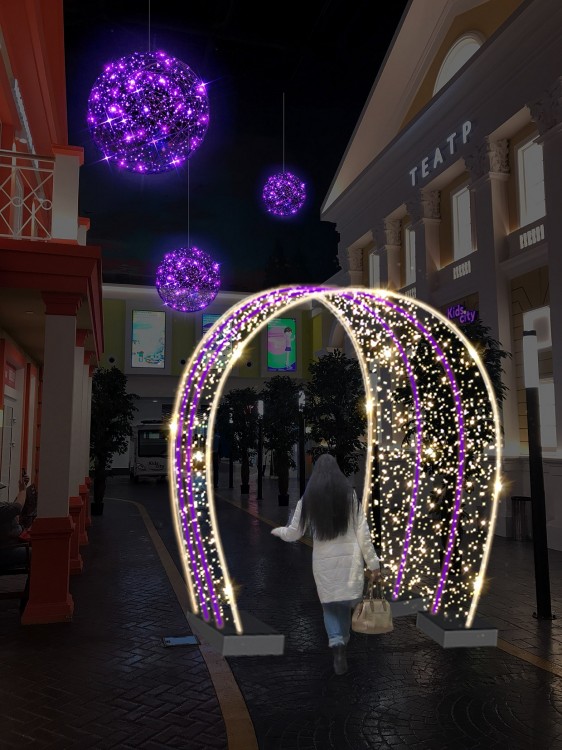 каркасная светодиодная фигура