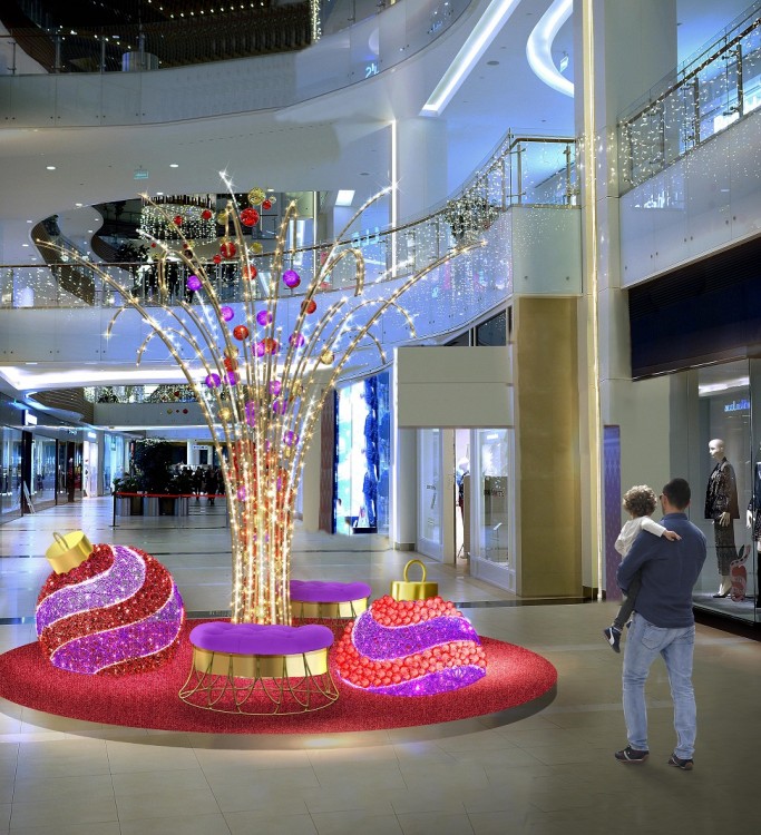 Светодиодная каркасная полусфера "Violet 720mm", 220B