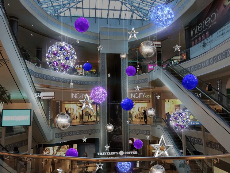 светодиодные шары синие, 24B