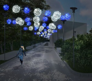 уличная светодиодная шары