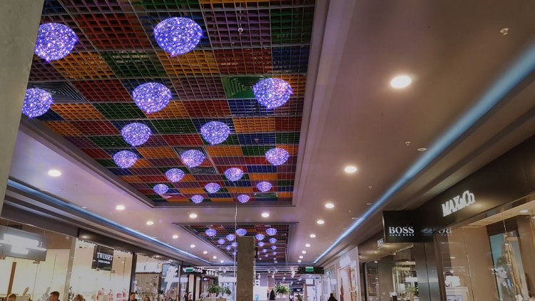 Светящаяся фигура синяя полусфера "Blue 450mm", 220B