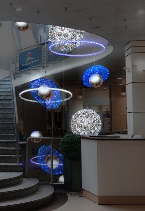 плетеная полусфера светодиодная 